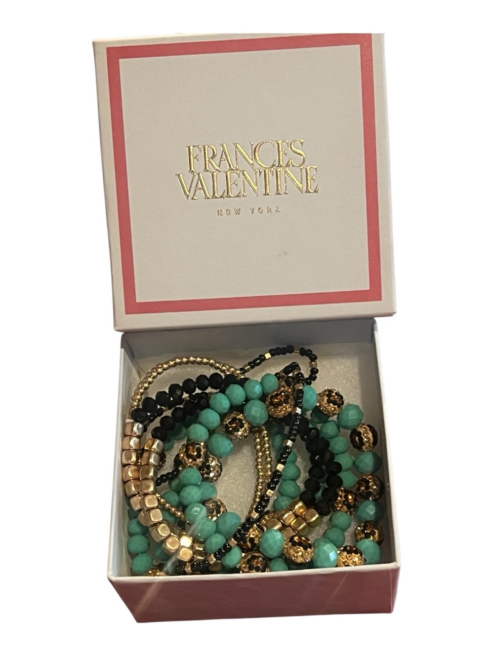 Frances Valentine Orig. Beaded Turquoise & more Stretch Bracelets